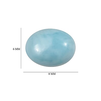 AAA Larimar (Ovl 8x6 mm) 1.10 ctw Loose Gemstone