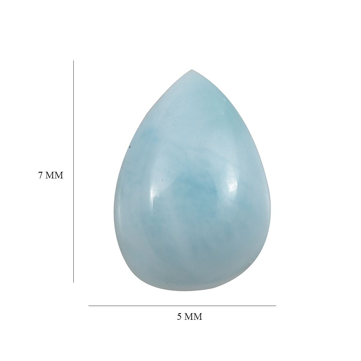 Larimar (Pear 7x5 mm) 0.67 ctw Loose Gemstone