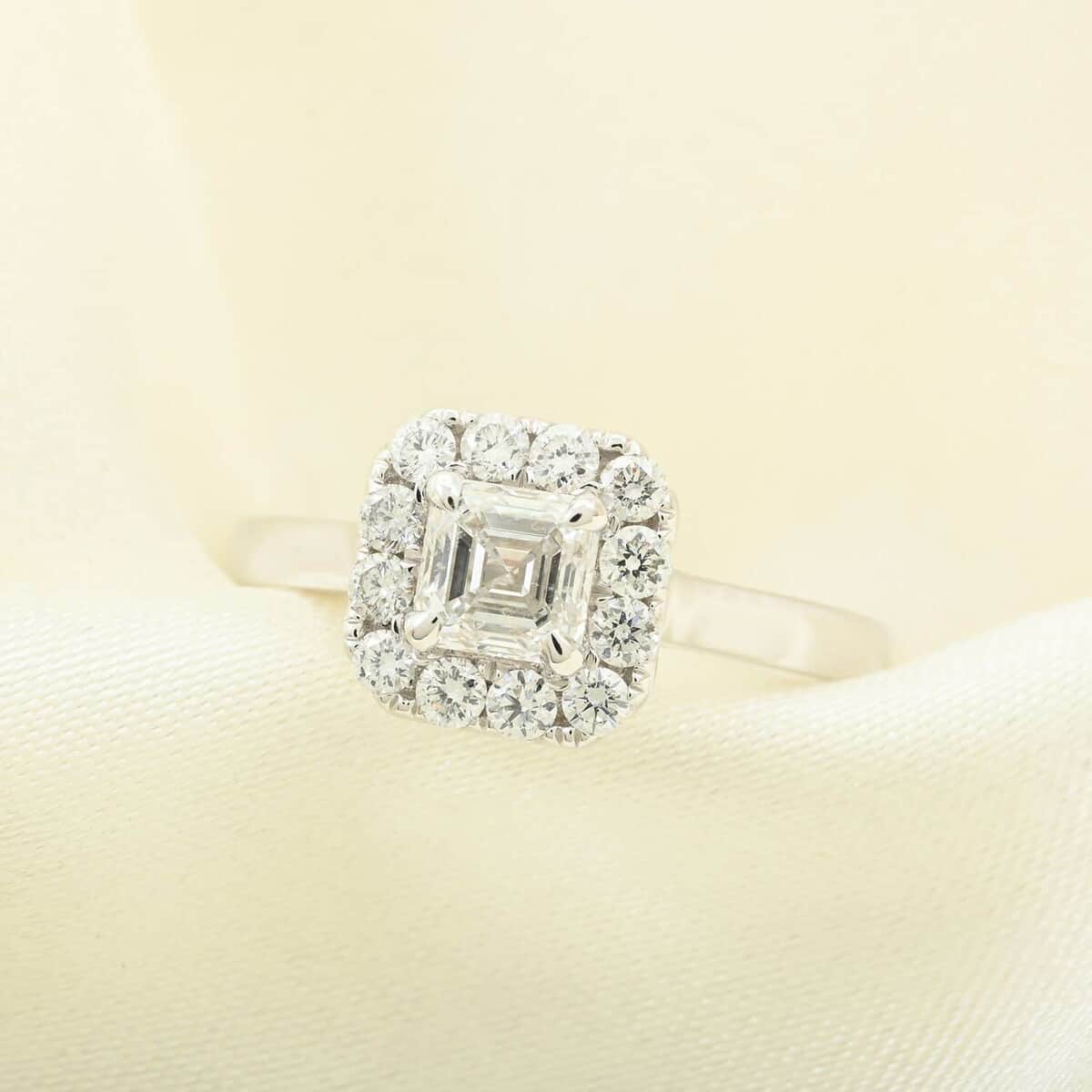 Modani 950 Platinum Asscher Cut Diamond VS Ring (Size 10.0) 5.65 Grams 1.06 ctw image number 1