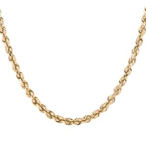 5mm Rope Chain Necklace in 10K Yellow Gold 10.10 Grams 26 Inches