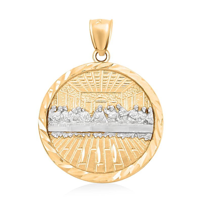 Made in America 10K Yellow Gold Last Supper Pendant without Chain 3.70 Grams