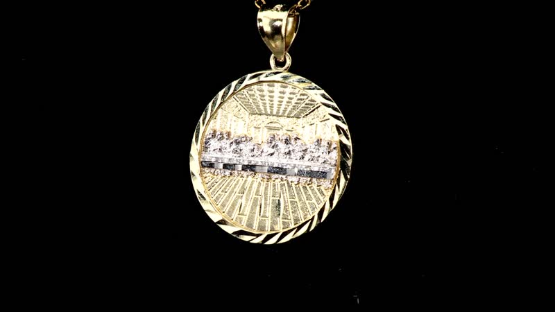 Made in America 10K Yellow Gold Last Supper Pendant without Chain 3.70 Grams