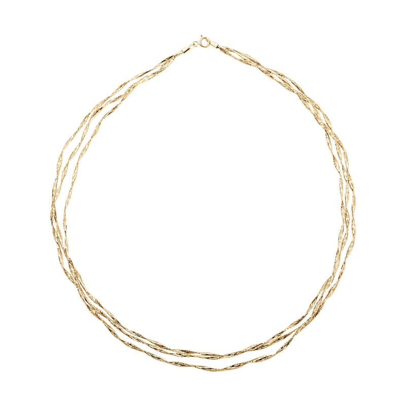 Nastri Italian 10K Yellow Gold Necklace 18 Inches 2.60 Grams