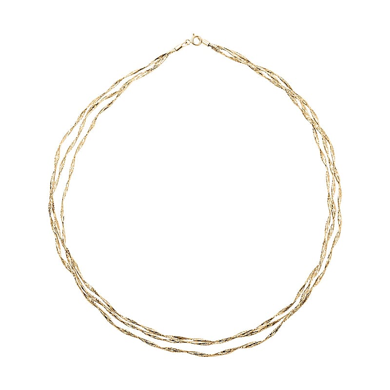 Nastri Italian 10K Yellow Gold Necklace 18 Inches 2.60 Grams