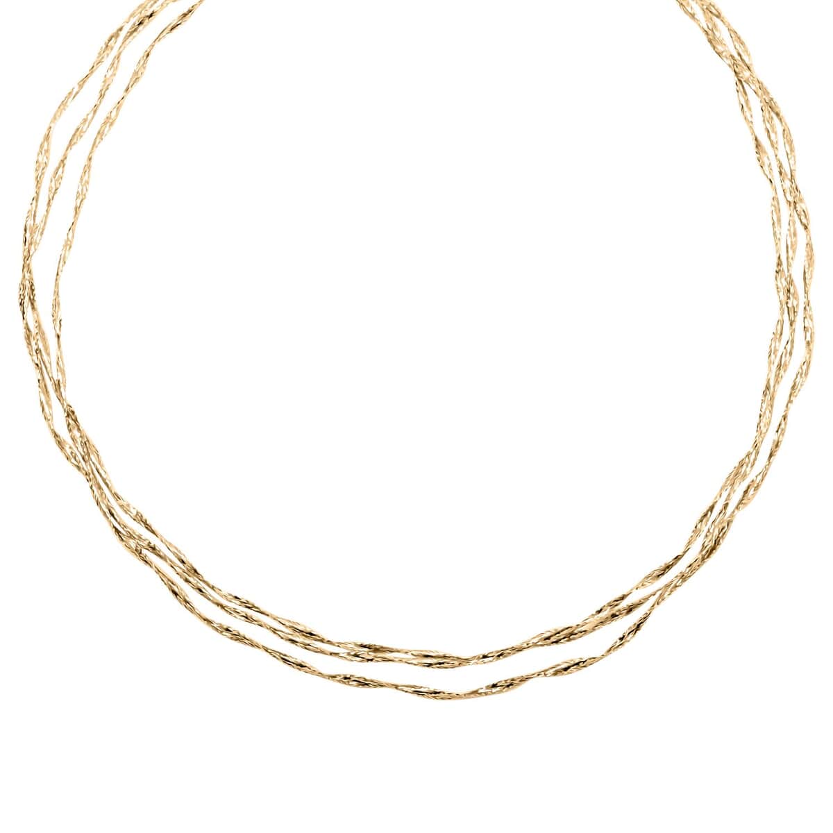 Nastri Italian 10K Yellow Gold Necklace 18 Inches 2.60 Grams image number 2