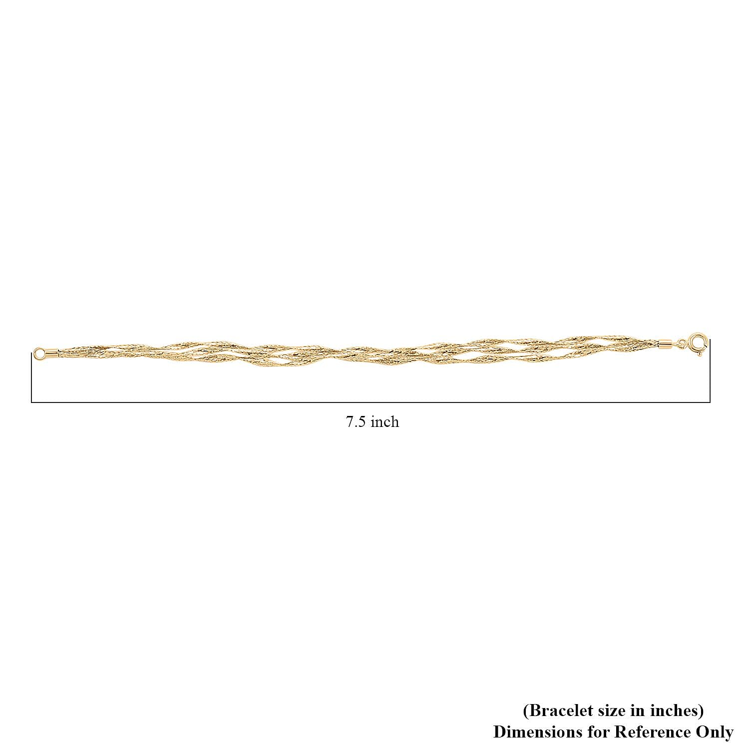 Nastri Italian 10K Yellow Gold Bracelet (7.50 In) 1.35 Grams