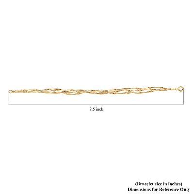 Nastri Italian 10K Yellow Gold Bracelet (7.50 In) 1.35 Grams