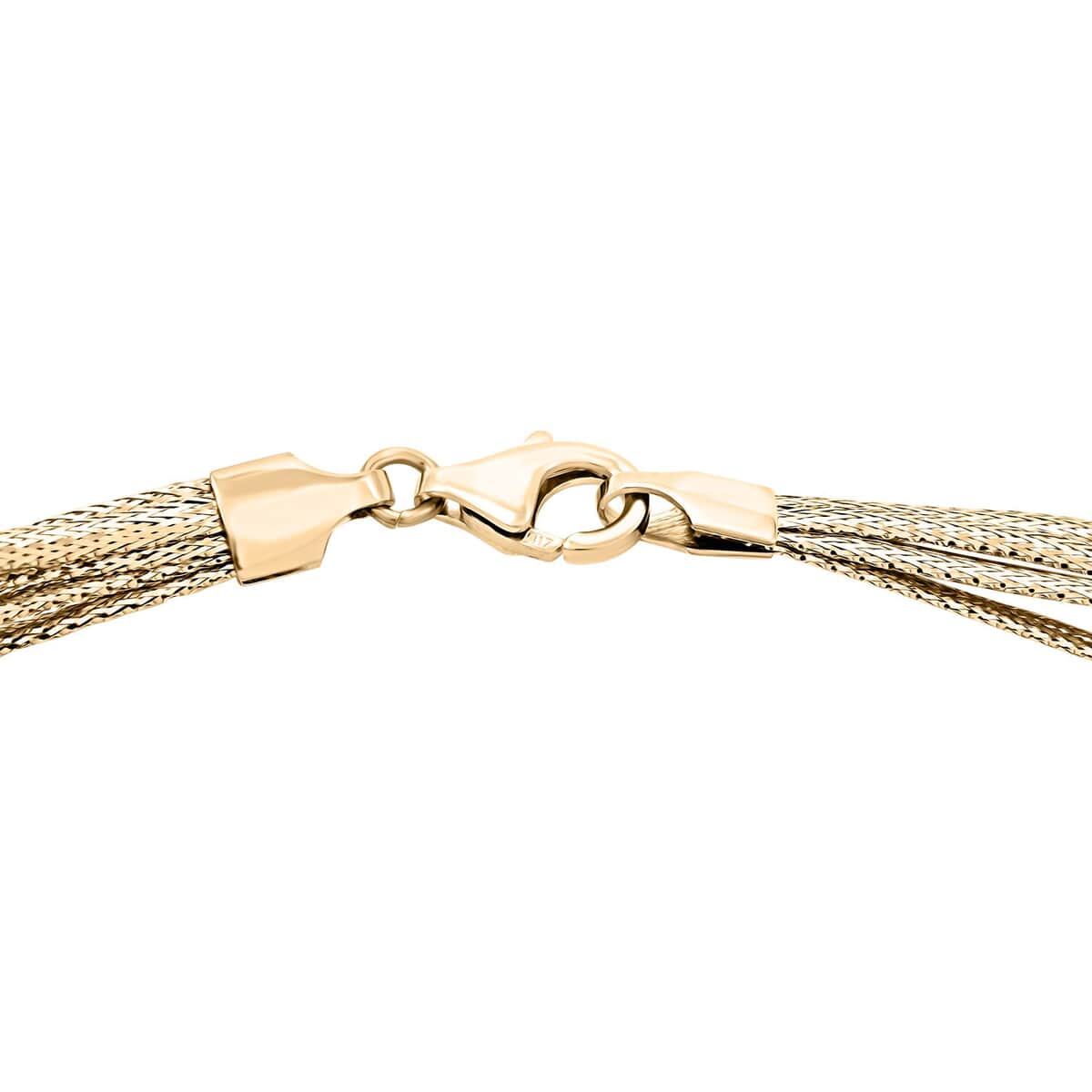 Mare Italian 10K Yellow Gold 5 Strand Necklace 18 Inches 4.40 Grams image number 3