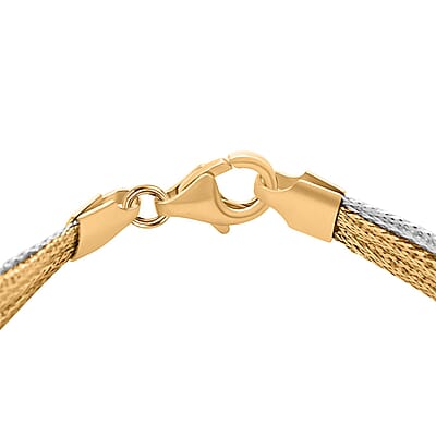Mare Colorato Italian 10K Yellow, Rose and White Gold Bracelet (7.50 In) 2.40 Grams