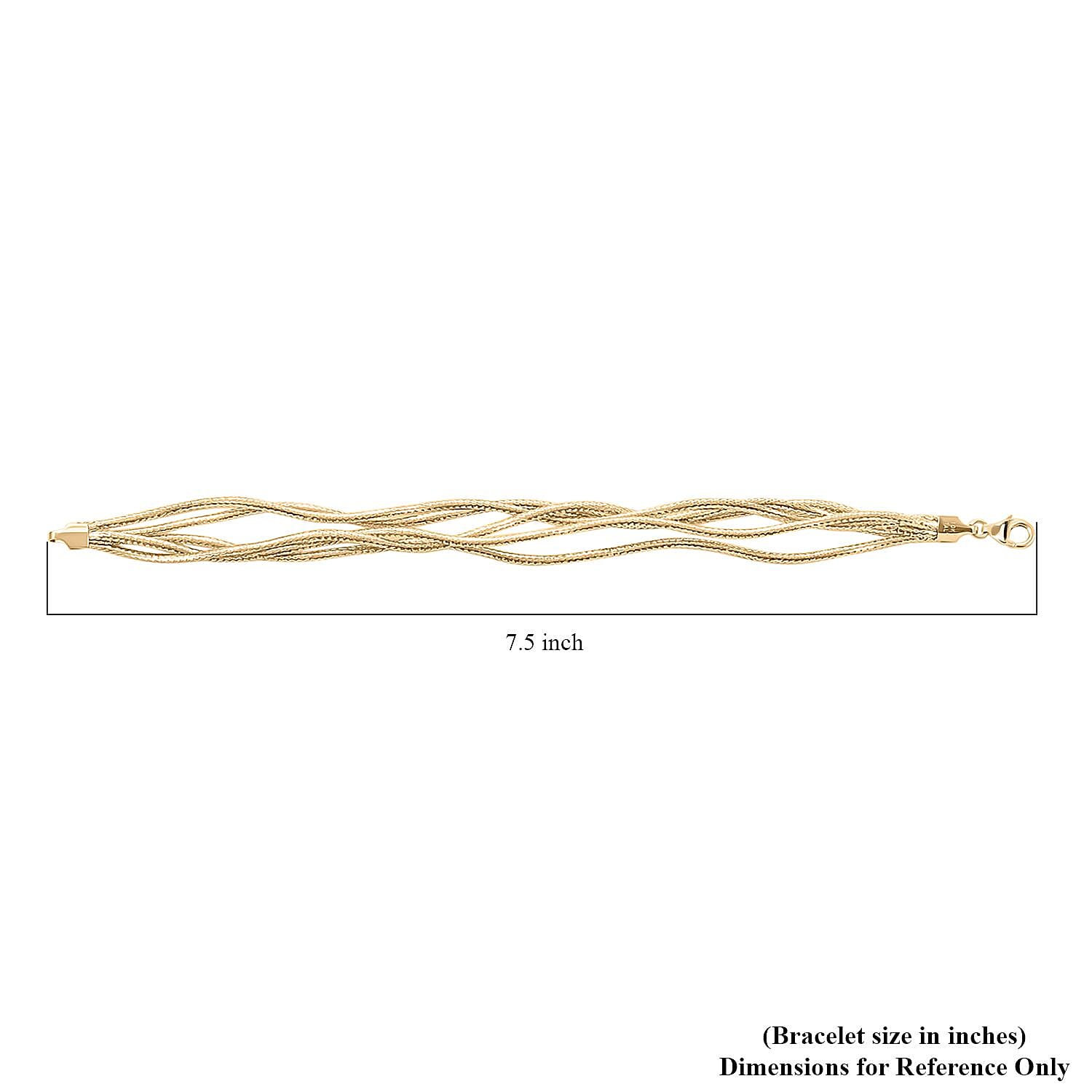Mare Italian 10K Yellow Gold Bracelet (7.50 In) 2.40 Grams