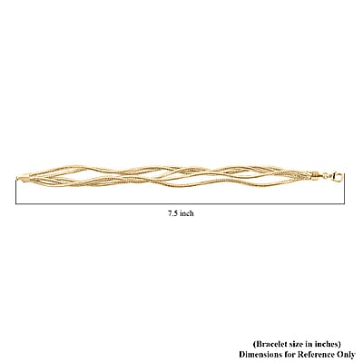 Mare Italian 10K Yellow Gold Bracelet (7.50 In) 2.40 Grams
