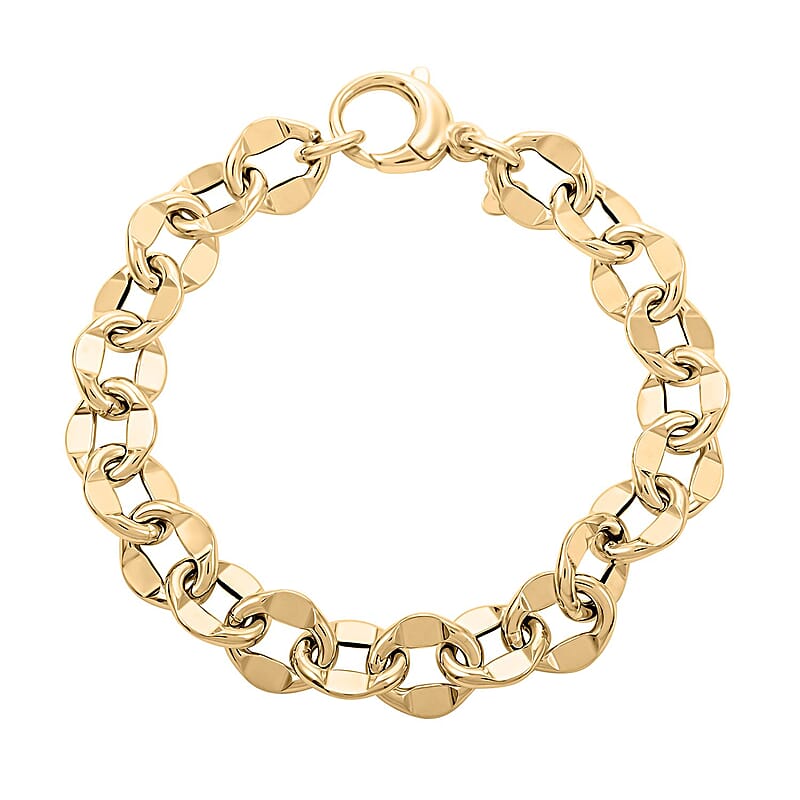 Specchio Rolo Italian 10K Yellow Gold Bracelet (7.50 In) 6.20 Grams