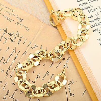 Specchio Rolo Italian 10K Yellow Gold Bracelet (7.50 In) 6.20 Grams