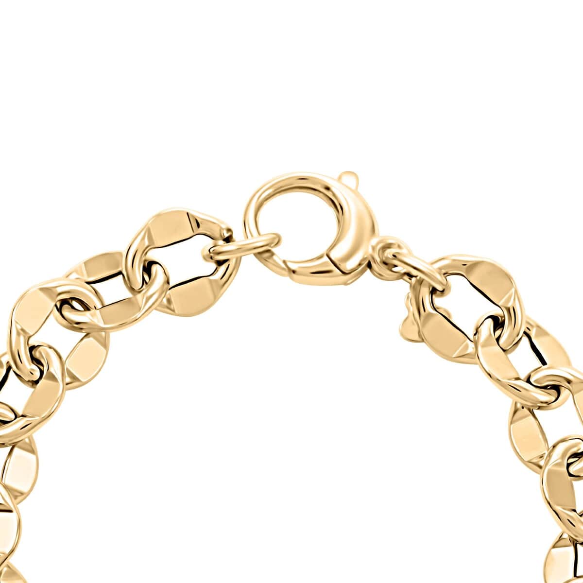 Specchio Rolo Italian 10K Yellow Gold Bracelet (7.50 In) 6.20 Grams image number 3