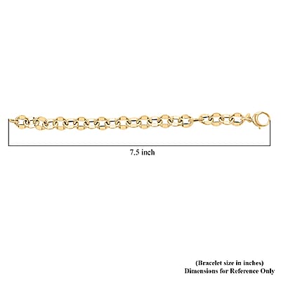 Specchio Rolo Italian 10K Yellow Gold Bracelet (7.50 In) 6.20 Grams