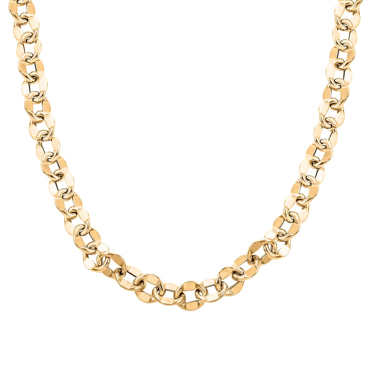 Specchio Rolo Italian 10K Yellow Gold Necklace 18 Inches 12.95 Grams image number 0