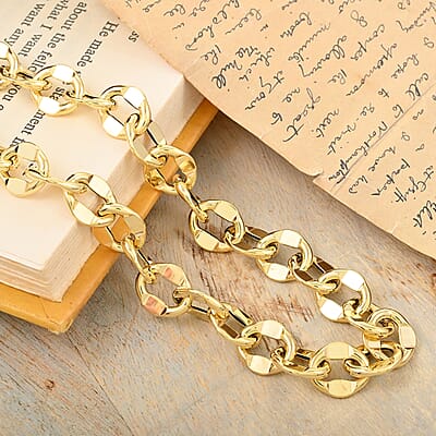 Specchio Rolo Italian 10K Yellow Gold Necklace 18 Inches 12.95 Grams