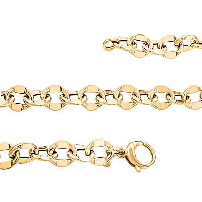 Specchio Rolo Italian 10K Yellow Gold Necklace 18 Inches 12.95 Grams