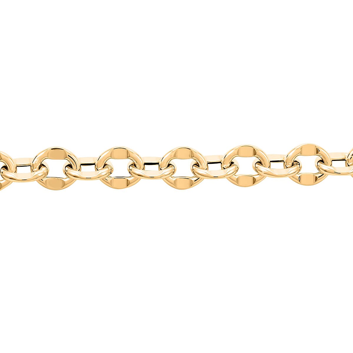 Piccolo Specchio Rolo Italian 10K Yellow Gold Bracelet (7.50 In) 3.60 Grams image number 2