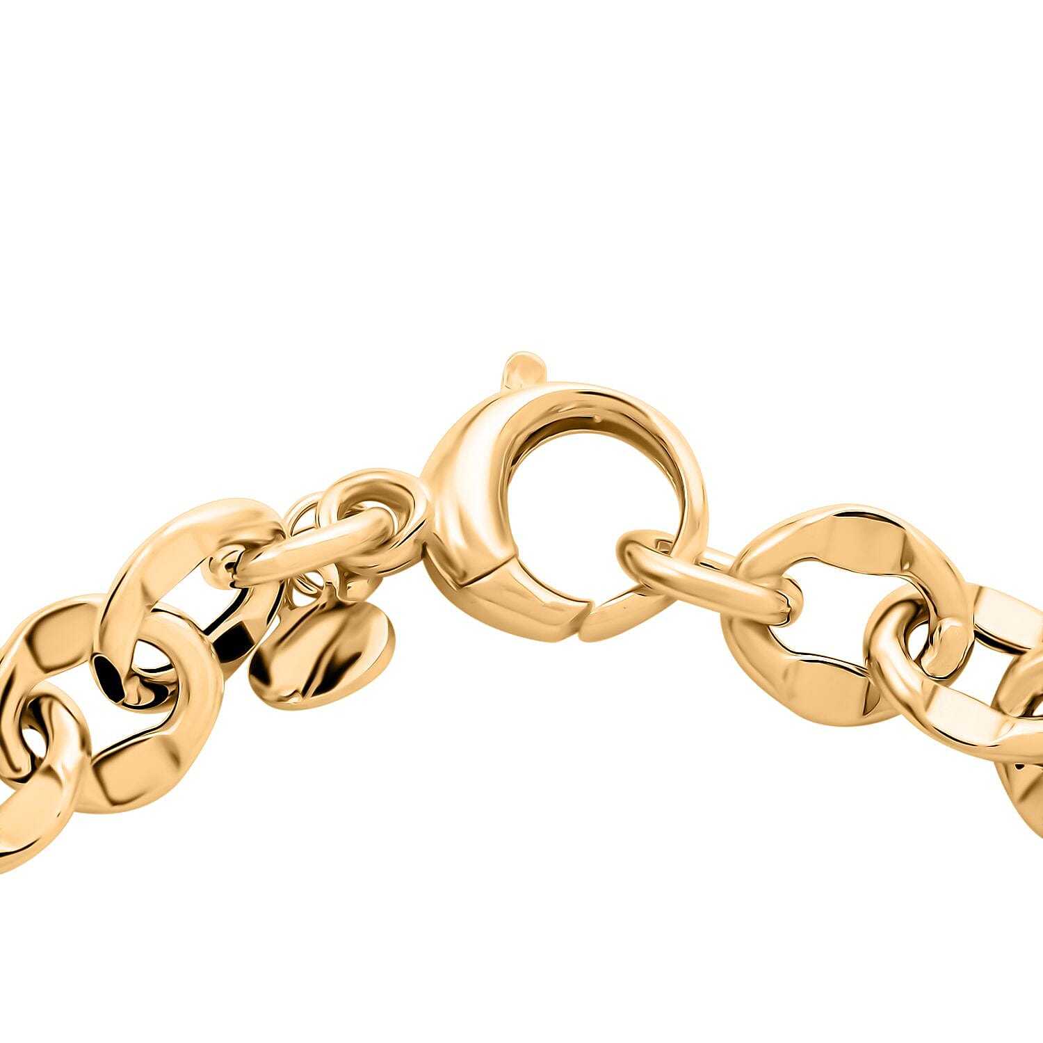 Piccolo Specchio Rolo Italian 10K Yellow Gold Bracelet (7.50 In) 3.60 Grams