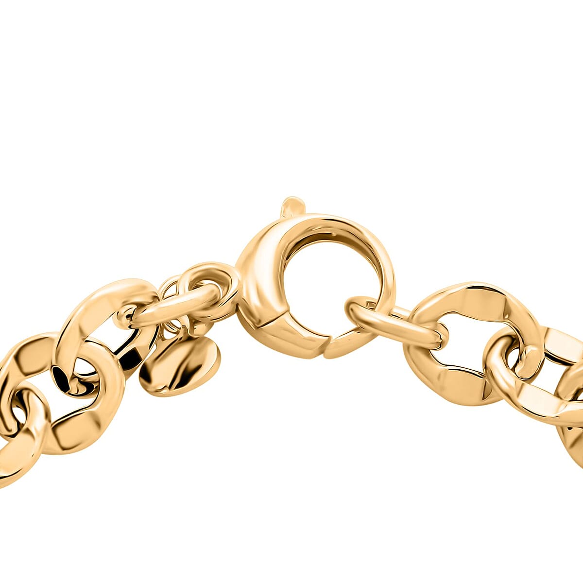 Piccolo Specchio Rolo Italian 10K Yellow Gold Bracelet (7.50 In) 3.60 Grams image number 3