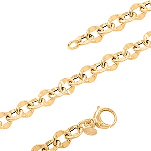 Piccolo Specchio Rolo Italian 10K Yellow Gold Chain Necklace 18 Inches 7.30 Grams