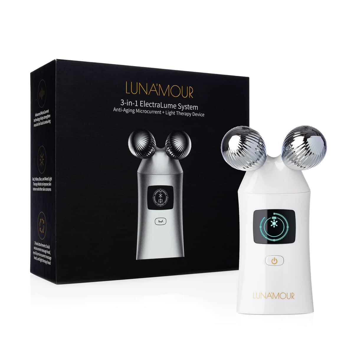 Luna'Mour 3-in-1 ElectraLume System Anti-Aging Microcurrent + Light Therapy Device image number 0