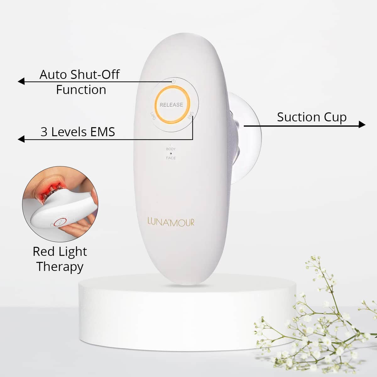 Luna'Mour CelluFade BodyBliss EMS Vacuum & Red-Light Therapy Device (Lifetime Warranty) image number 1