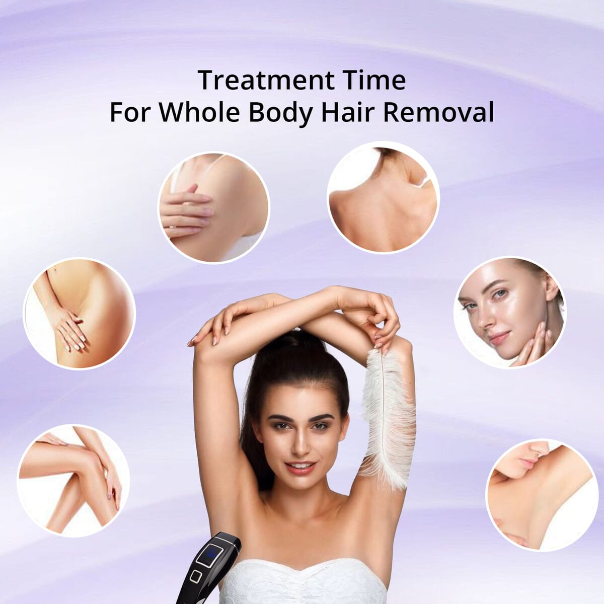 Luna'Mour CoolPro Intense Pulse Light Therapy Device Ice Technology, Skin Revitalizing, Blemish Lightening, and Hair Removing Device (FDA Approved) image number 6