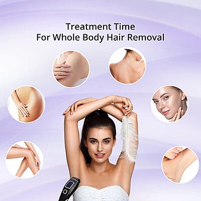Luna'Mour CoolPro Intense Pulse Light Therapy Device Ice Technology, Skin Revitalizing, Blemish Lightening, and Hair Removing Device (FDA Approved)