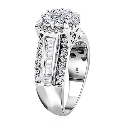 I2-I3 Diamond 1.00 ctw Ring in 10K White Gold (Size 10.0) 5.85 Grams
