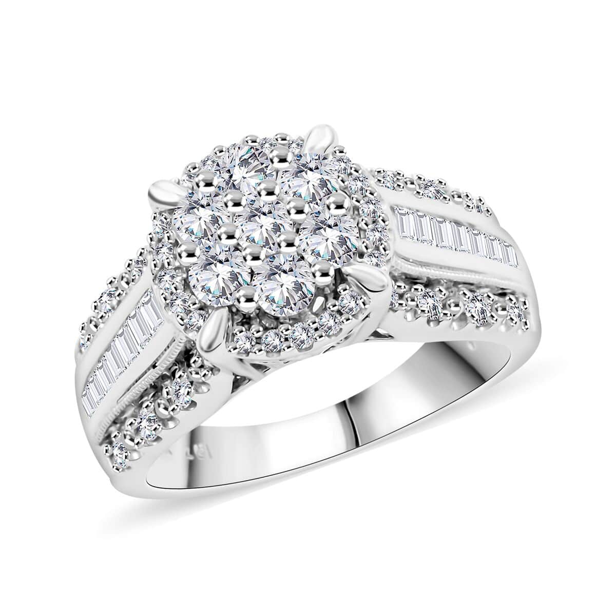 10K White Gold Diamond I2-I3 Ring (Size 6.0) 5.85 Grams 1.00 ctw (Del. in 10-12 Days) image number 0
