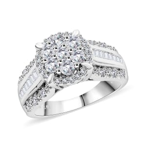 I2-I3 Diamond 1.00 ctw Ring in 10K White Gold (Size 6.0) 5.85 Grams 