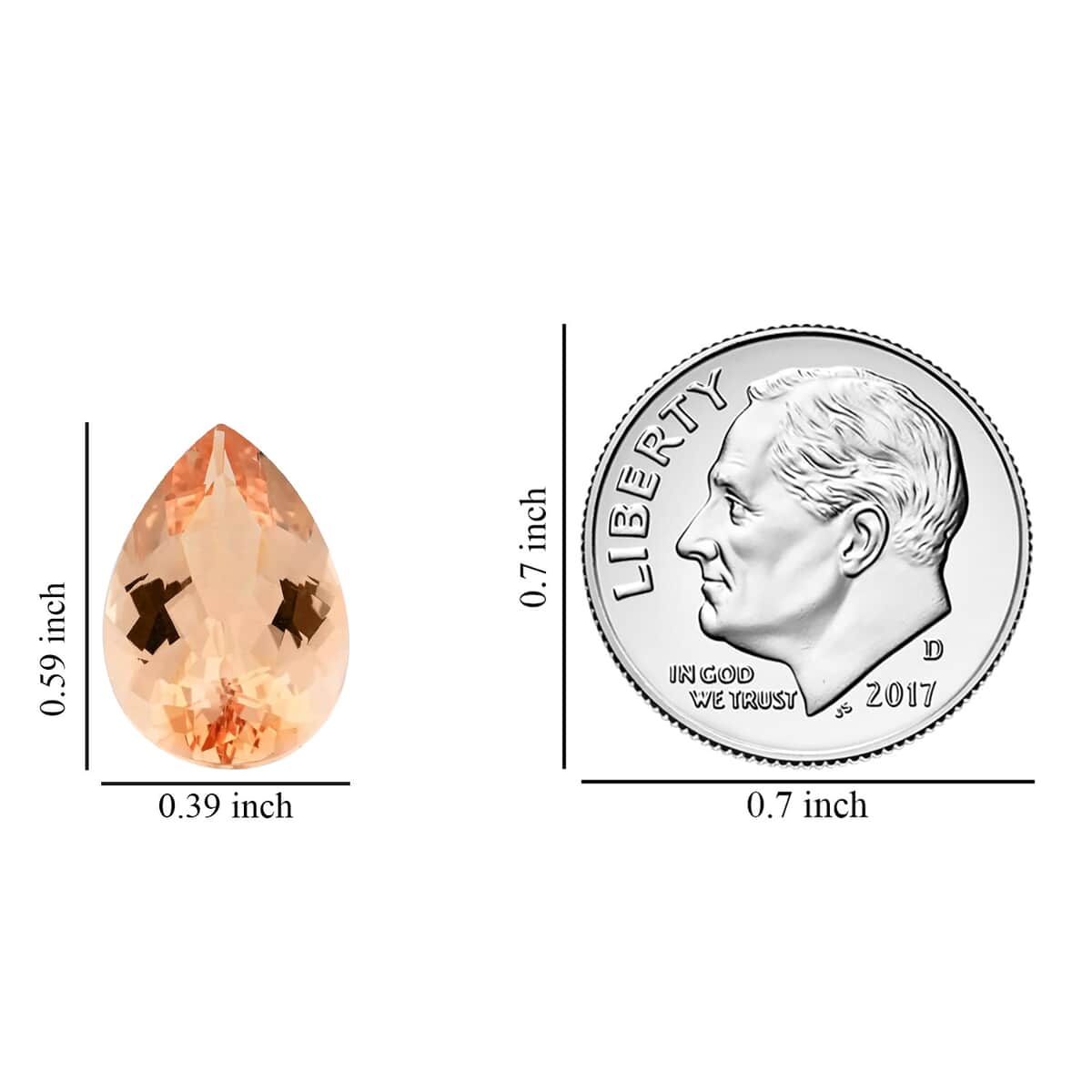 AAAA Marropino Morganite (Pear 15x10 mm) 4.50 ctw image number 3