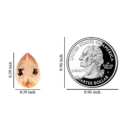 AAAA Marropino Morganite (Pear 15x10 mm) 4.50 ctw