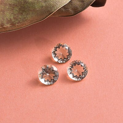 Lemon Quartz Set of 3 (Rnd 7 mm) 2.99 ctw Loose gemstone