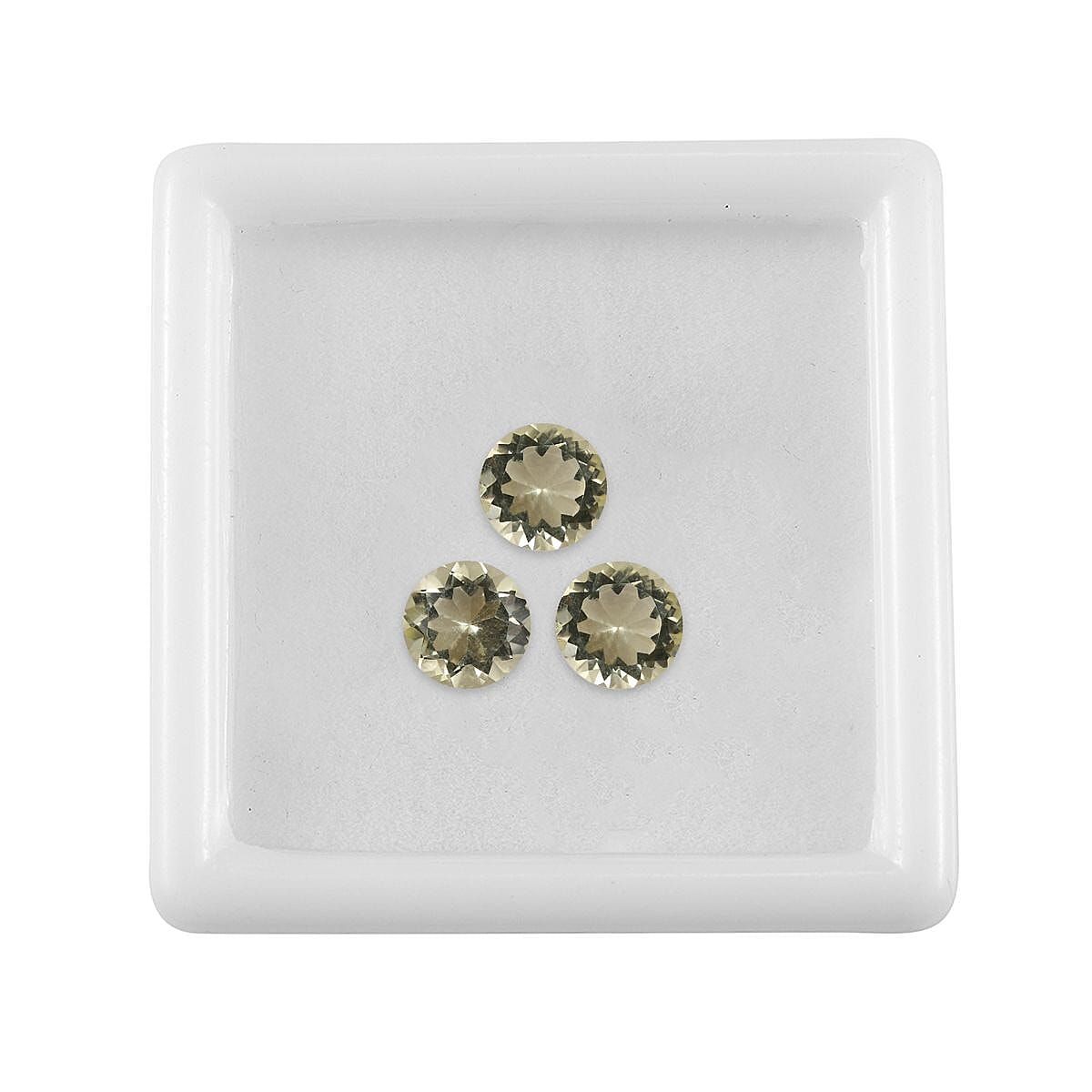 Lemon Quartz Set of 3 (Rnd 7 mm) 2.99 ctw Loose gemstone