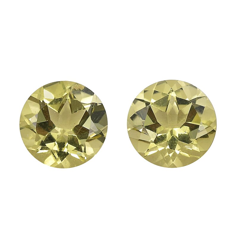 Lemon Quartz Set of 2 (Rnd 9 mm) 4.50 ctw Loose gemstone