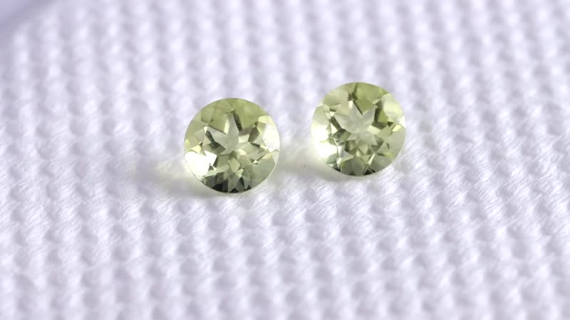 Lemon Quartz Set of 2 (Rnd 9 mm) 4.50 ctw Loose gemstone