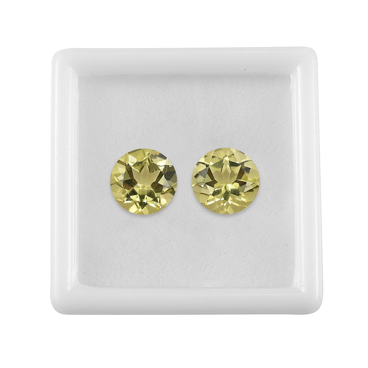 Lemon Quartz Set of 2 (Rnd 9 mm) 4.50 ctw Loose gemstone