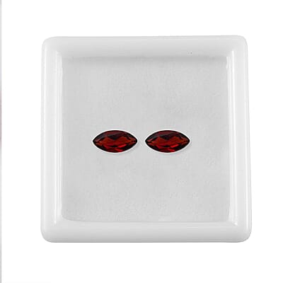 AA Mozambique Garnet Set of 2 (Mrq 8x4 mm) 1.34 ctw Loose gemstone
