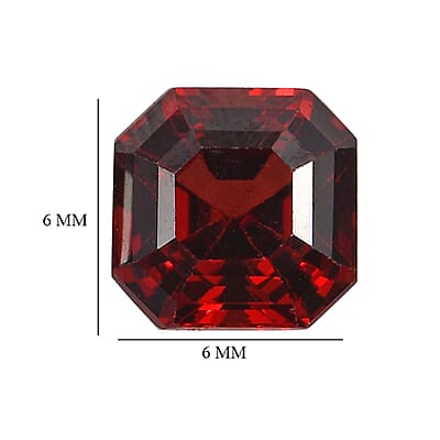 Asscher Cut Mozambique Garnet Set of 2 (Oct 6x6 mm) 2.91 ctw Loose gemstone