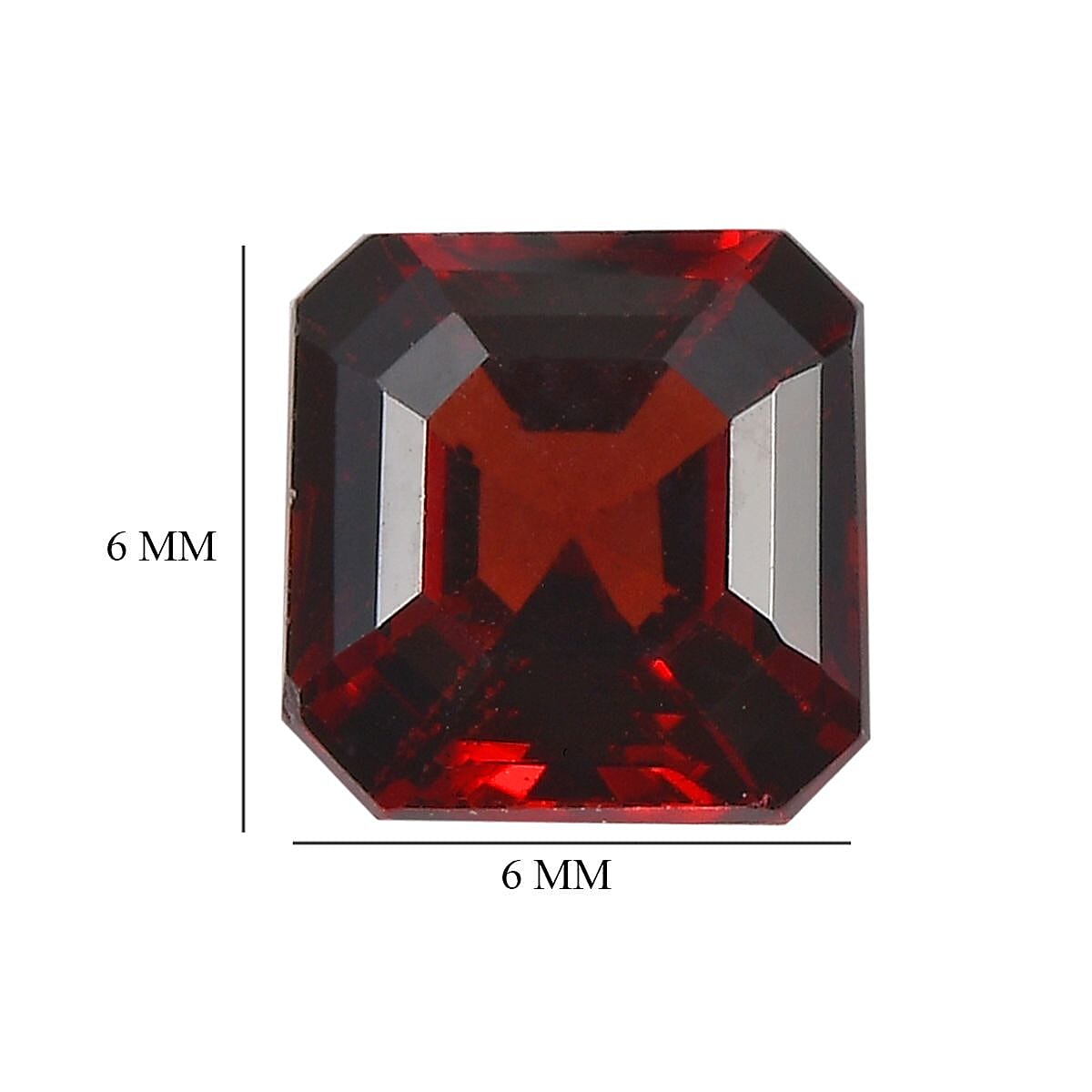 Asscher Cut AA Mozambique Garnet Set of 2 (Oct 6x6 mm) 2.66 ctw Loose gemstone