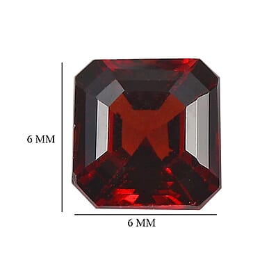 Asscher Cut AA Mozambique Garnet Set of 2 (Oct 6x6 mm) 2.66 ctw Loose gemstone