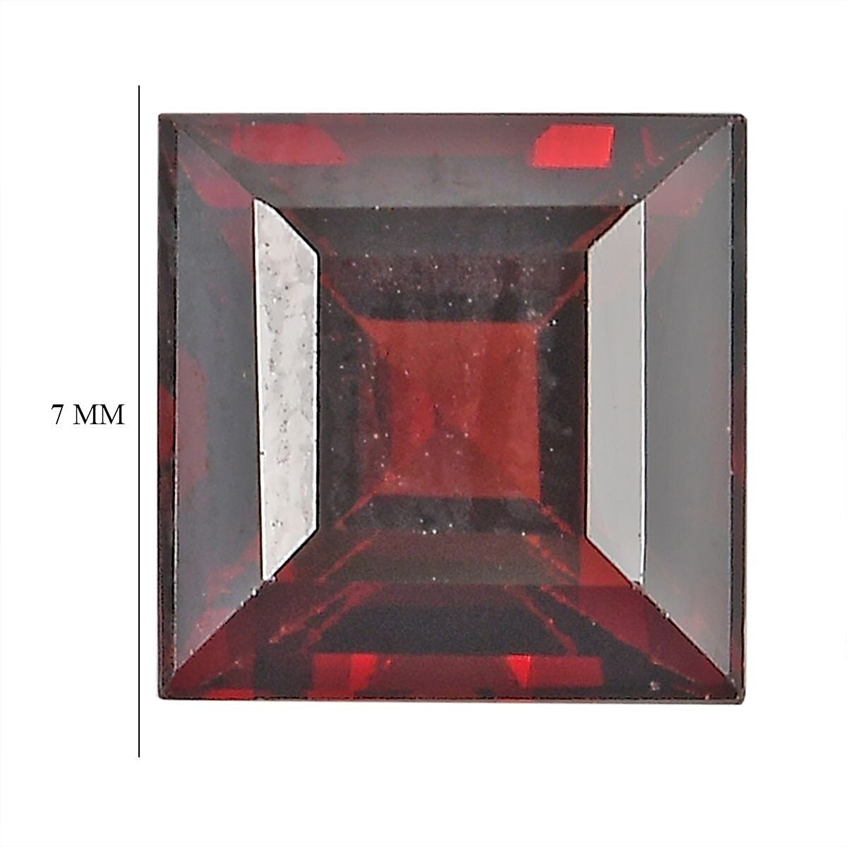 AA Mozambique Garnet Set of 2 (Sqr 7 mm) 3.86 ctw Loose gemstone