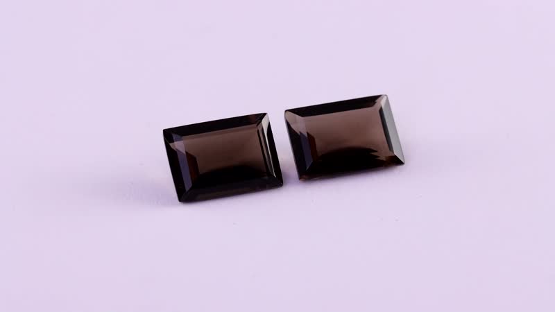 Brazilian Smoky Quartz Set of 2 (Bgt 14x10 mm) 11.53 ctw Loose Gemstone