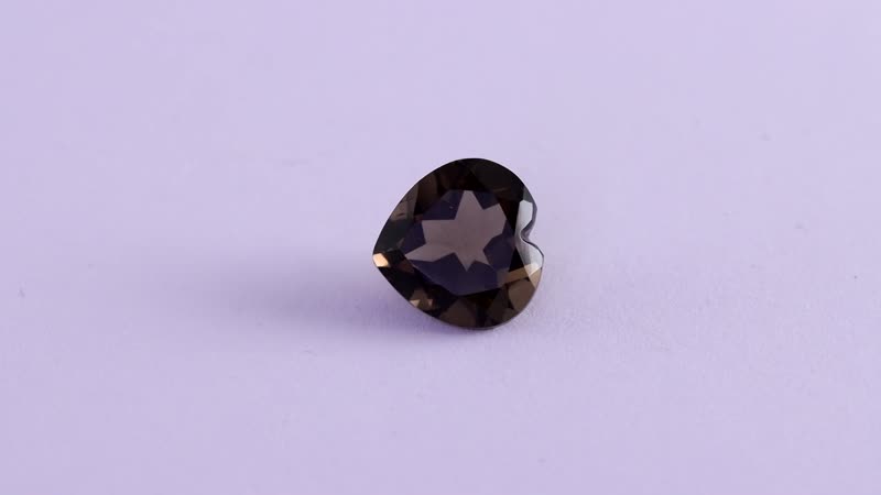 Brazilian Smoky Quartz (Hrt 12 mm) 4.45 ctw Loose Gemstone