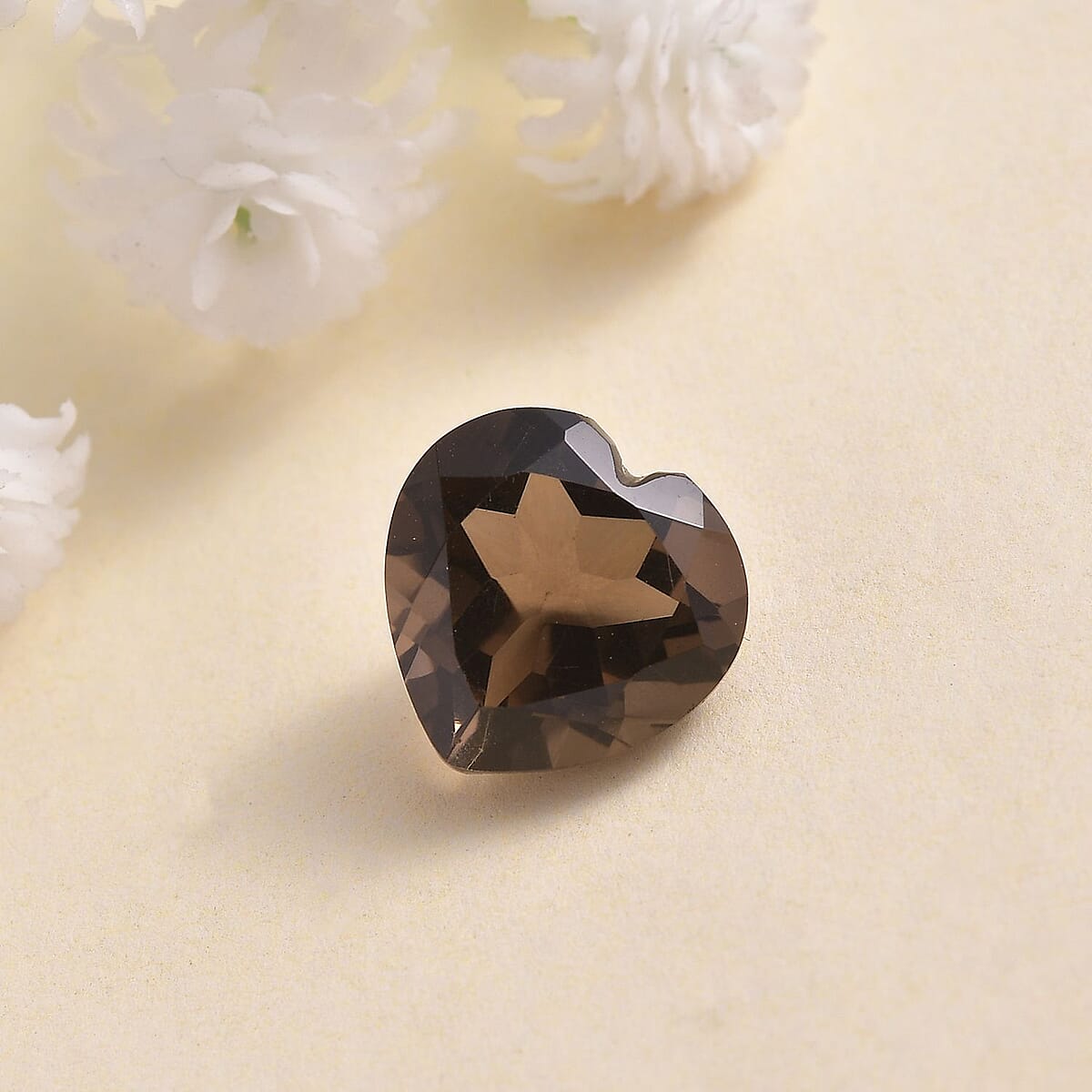 Brazilian Smoky Quartz (Hrt 12 mm) 4.45 ctw Loose Gemstone image number 1