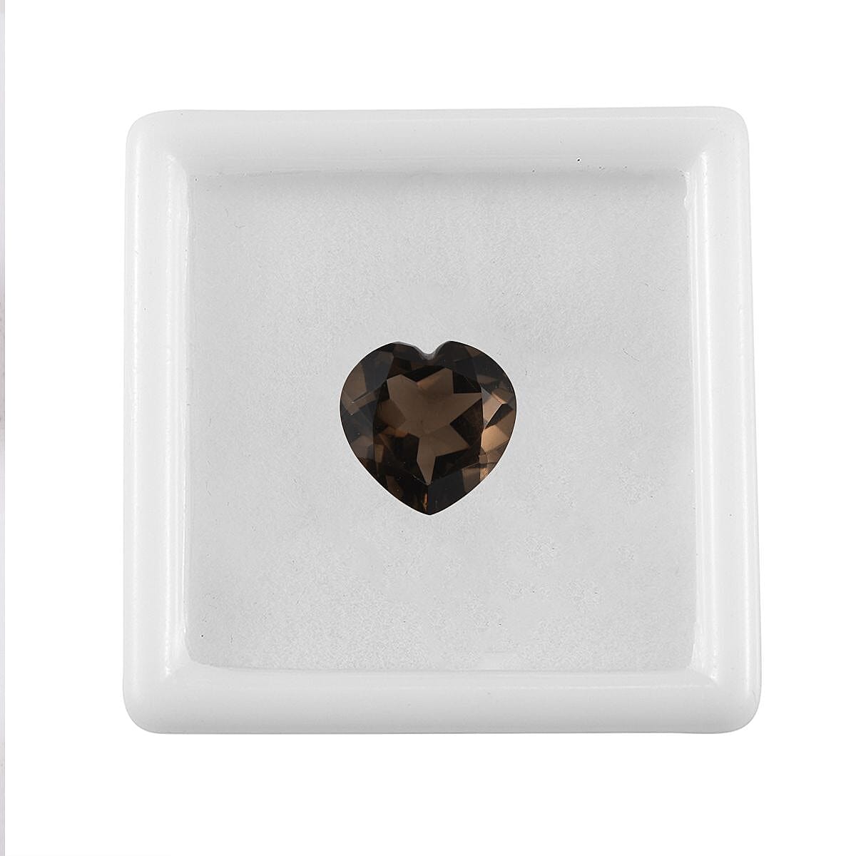 Brazilian Smoky Quartz (Hrt 12 mm) 4.45 ctw Loose Gemstone image number 3