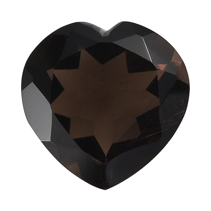 AA Brazilian Smoky Quartz (Hrt 12 mm) 4.35 ctw Loose Gemstone